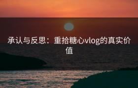 承认与反思：重拾糖心vlog的真实价值