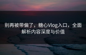 别再被带偏了，糖心Vlog入口，全面解析内容深度与价值