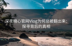 深夜糖心官网Vlog为何总被翻出来：探寻背后的真相