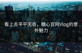 看上去平平无奇，糖心官网Vlog的意外魅力