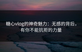 糖心vlog的神奇魅力：无感的背后，有你不能抗拒的力量