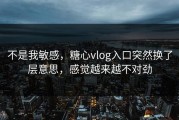 不是我敏感，糖心vlog入口突然换了层意思，感觉越来越不对劲