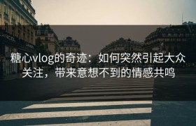 糖心vlog的奇迹：如何突然引起大众关注，带来意想不到的情感共鸣