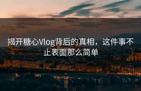 揭开糖心Vlog背后的真相，这件事不止表面那么简单