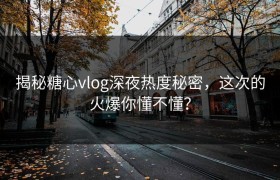 揭秘糖心vlog深夜热度秘密，这次的火爆你懂不懂？