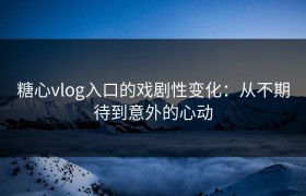 糖心vlog入口的戏剧性变化：从不期待到意外的心动