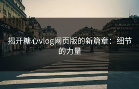 揭开糖心vlog网页版的新篇章：细节的力量