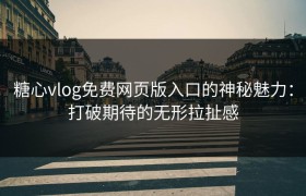 糖心vlog免费网页版入口的神秘魅力：打破期待的无形拉扯感