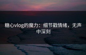 糖心vlog的魔力：细节戳情绪，无声中深刻