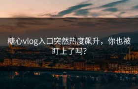 糖心vlog入口突然热度飙升，你也被盯上了吗？