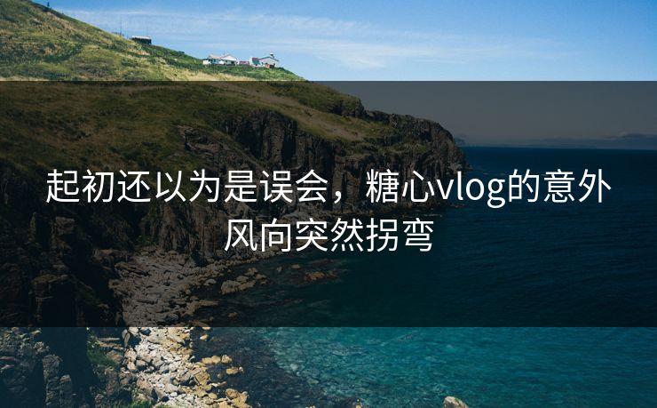 起初还以为是误会，糖心vlog的意外风向突然拐弯