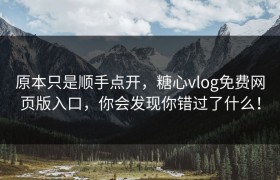 原本只是顺手点开，糖心vlog免费网页版入口，你会发现你错过了什么！