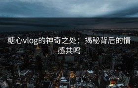 糖心vlog的神奇之处：揭秘背后的情感共鸣
