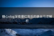 糖心vlog深夜爆红背后的蛛丝马迹解析