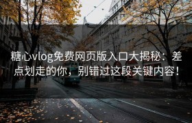 糖心vlog免费网页版入口大揭秘：差点划走的你，别错过这段关键内容！